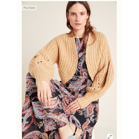 Anthropologie WoolAlpaca Blend Cropped Cardigan - Picture 3 of 3